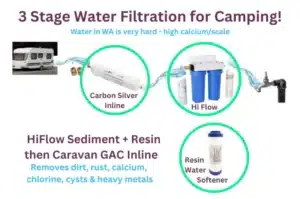 3 stage water filtration for camping