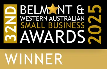 Winner badge for the Belmont BEC Business Awards 2025