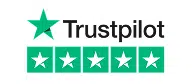 TrustPilot badge, 49 star average